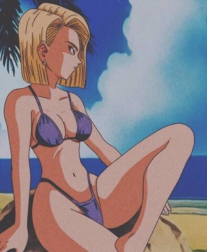 Android 18 in a bikini