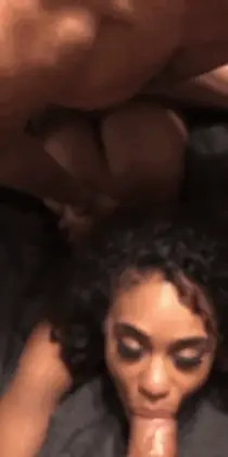 Sexy black woman taking it both ways