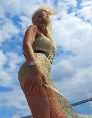 Andreea see-through dress (super-slowmo)