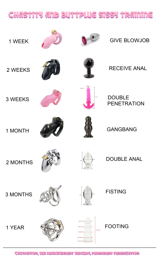 Chastity and buttplug sissy training