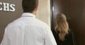 The receptionist told him he'd be better waiting for her at the desk but, he just HAD to see her immediately.