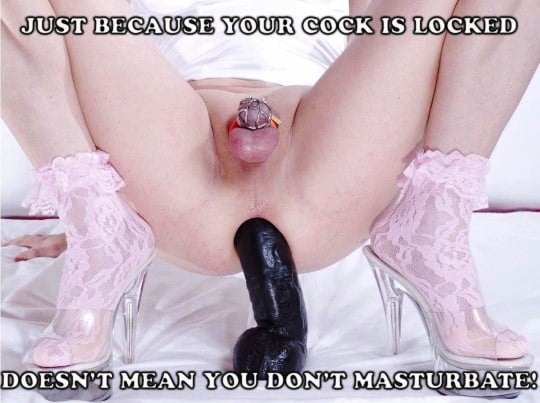 Just because your cock is locked doesn't mean you don't masturbate