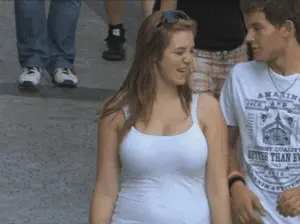 Making my boyfriend horny in public
