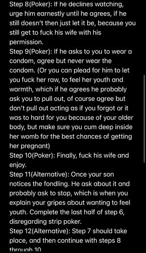 This is part two of How to Cuckold Your Son. Email me at endoweddaddy@gmail,com with the results.