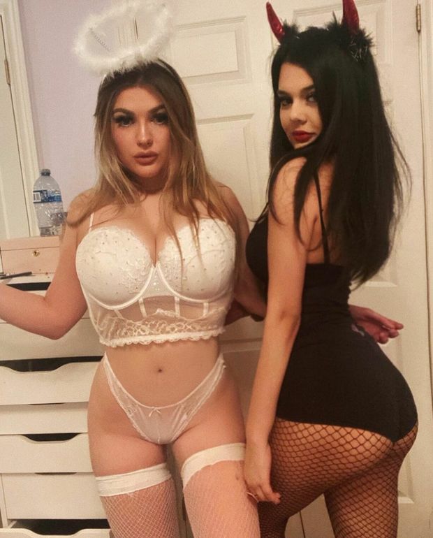 Thera and friend halloween