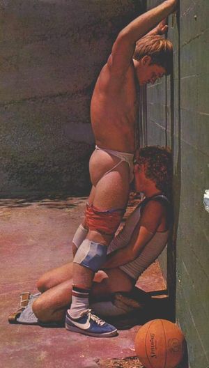 nsfw jockstrap in street