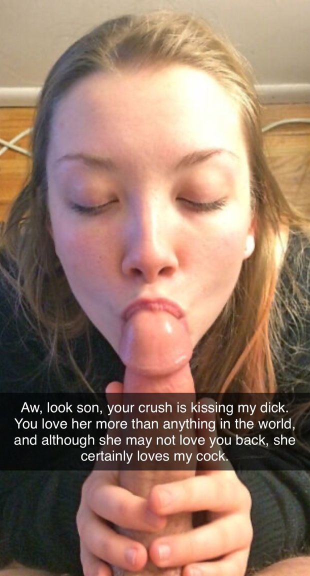 Your crush loves your dad’s cock, too bad that can’t be said about you.