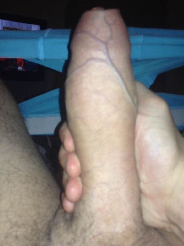 Huge uncut cock