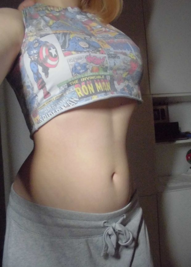 Cute teen stomach