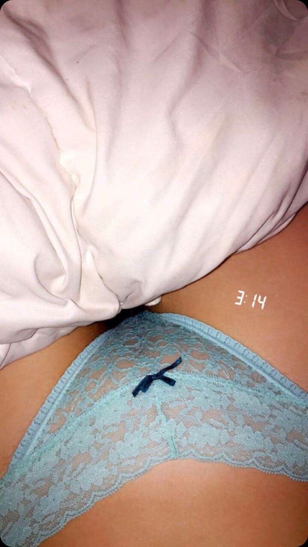 OF Blonde showing off panties