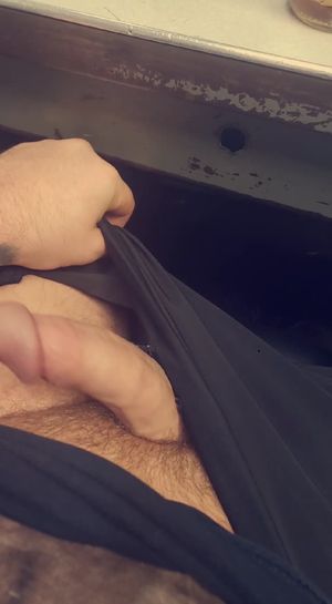 Hard throbbing cock at work needs a little sluts mouth