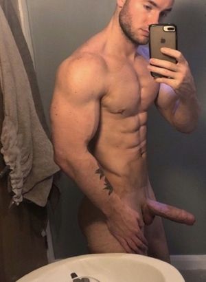 Uncut stud with thick long penis