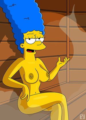 Marge Simpson in sauna
