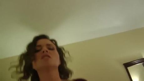 Krissy Lynn riding your dick and letting you grab her tits from your POV.