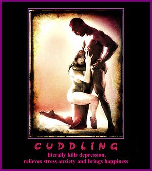 CUDDLING - literally kills depression, relieves stress anxiety and brings happiness