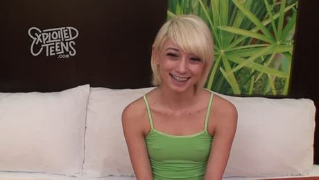 Amateur teen with braces sucks cock