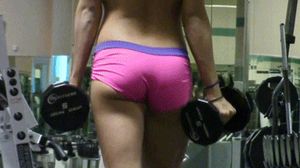 Teasing all the guys at the gym