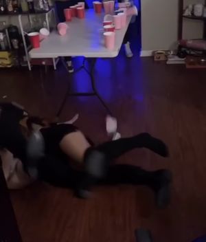 Up a college babes skirt