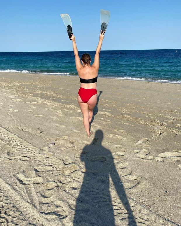 Sexy brunette teen in a bikini 5