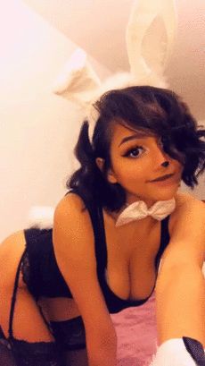 Sexy bunny ahegao slut