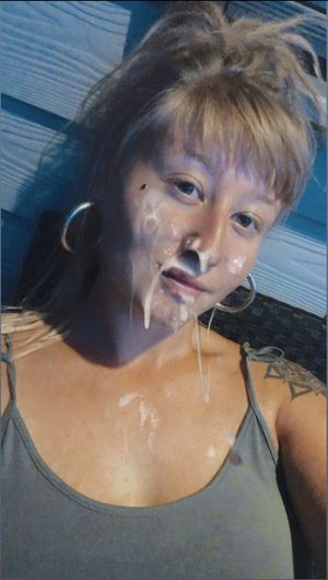 sexy big tits blonde with a gooey cum facial!