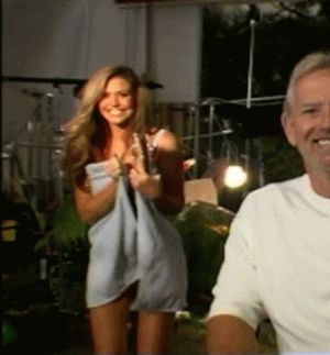 hot chick taking a risk