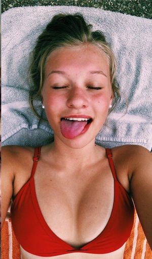 Tongue or tits...take your pick