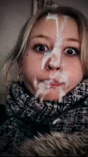 thick load of Cum for her cute face!
