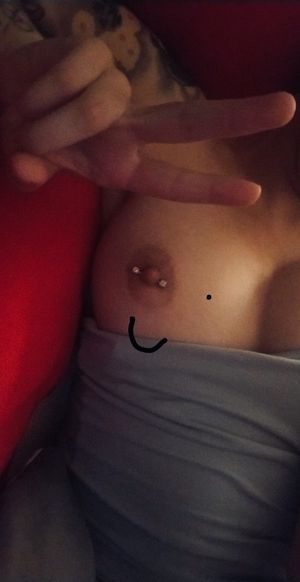 Perfect pierced nipple