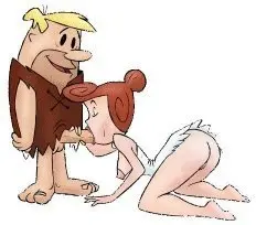 Wilma sucks Barney's cock