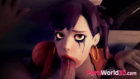 DVa Gets a Big Fat Cock in Her Little Mouth
