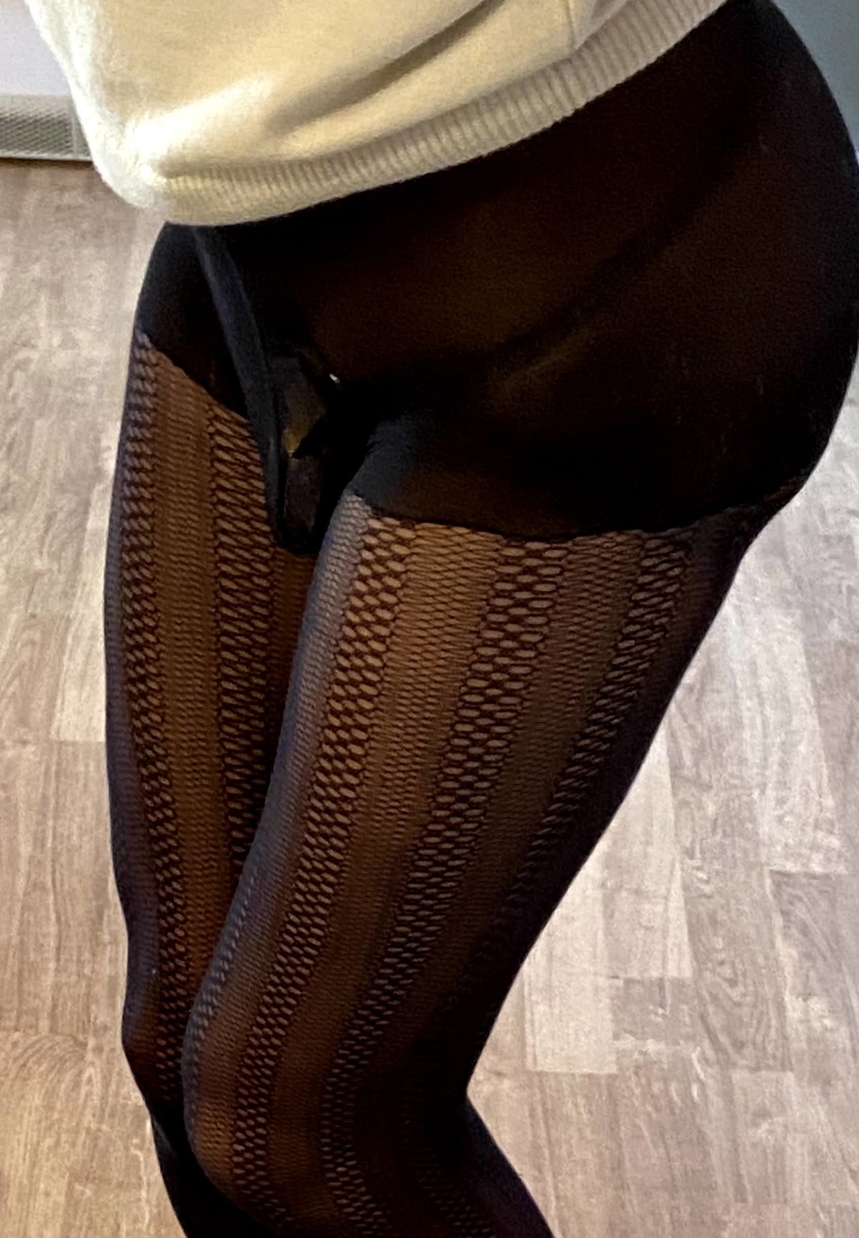 Chastity sissy in stocking