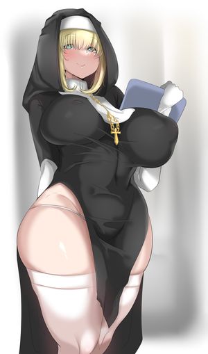 Blonde nun