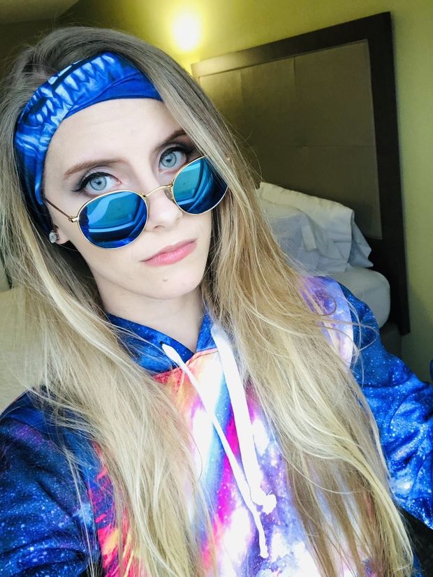 Hannah sporting a little makeup