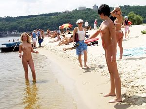 Nude at public beach