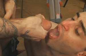 A heavily tatted dude with a thick cock that shoots big loads? Where can I find him? I want some of that!