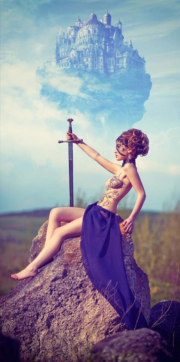 Woman and sword
