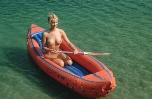 Canoeing nude