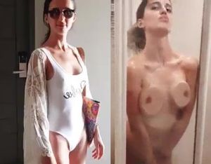 cute milf dressed undressed