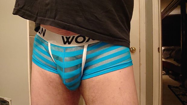 My new blue stiped underwear