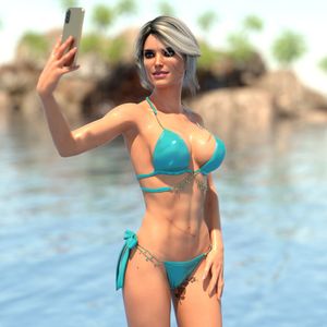 Ciri Teal Bikini(johnboubaker)
