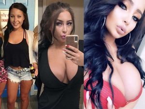 Bimbofication project. Improved with fake tits, fake lips, better attitude