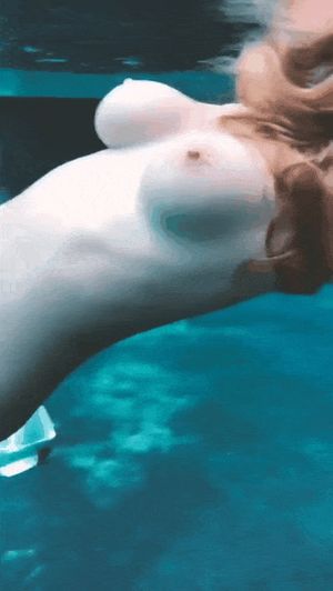 Underwater redhead