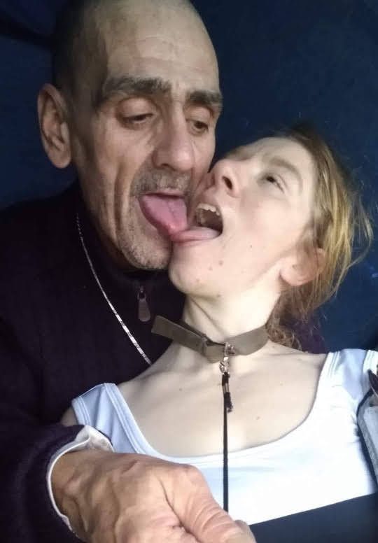 slave on leach of freaky couple