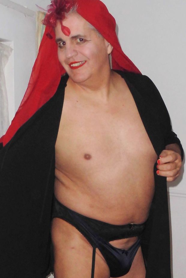 sissy pete posing.