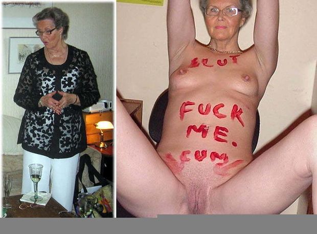 granny slut dressed undressed