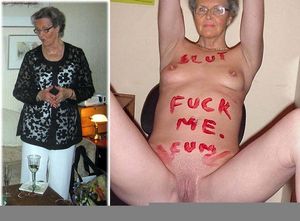 granny slut dressed undressed