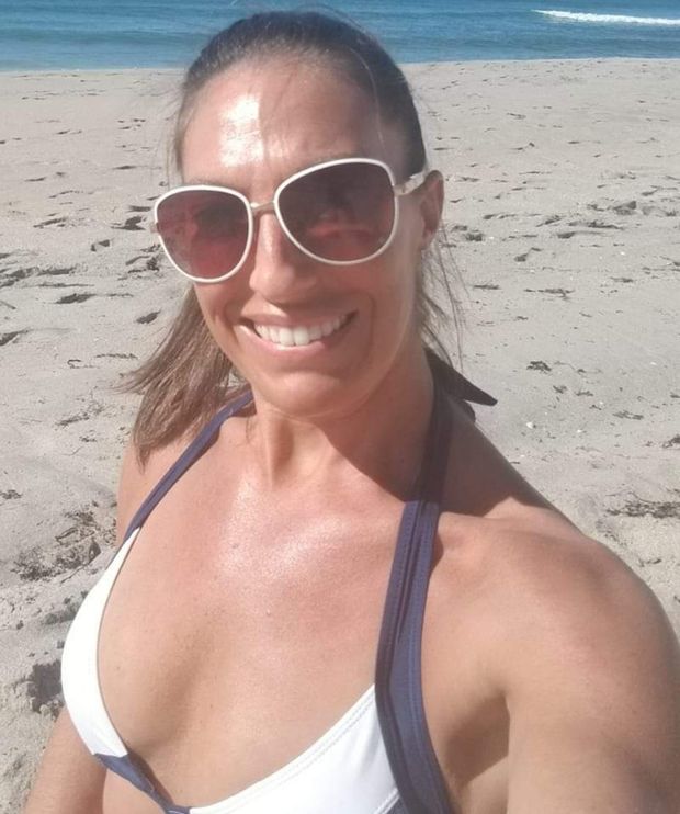 Fit chick in a bikini top
