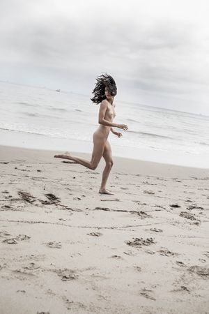 Kendall Jenner nude on beach