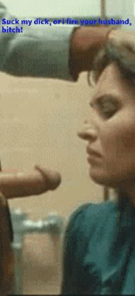 Husband's boss blackmail wife